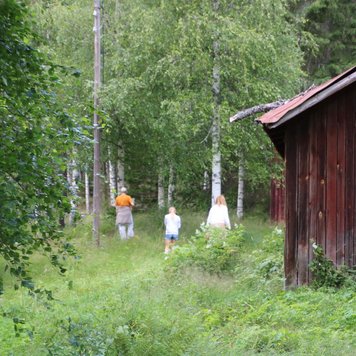 Arbetarbaracker vid Melltjärnet